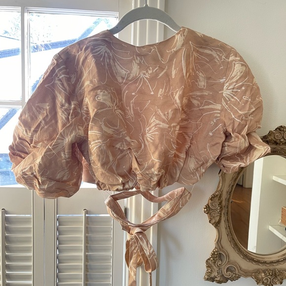 NWT Significant Other Puff Sleeve Wrap Top - 6 - Picture 8 of 9